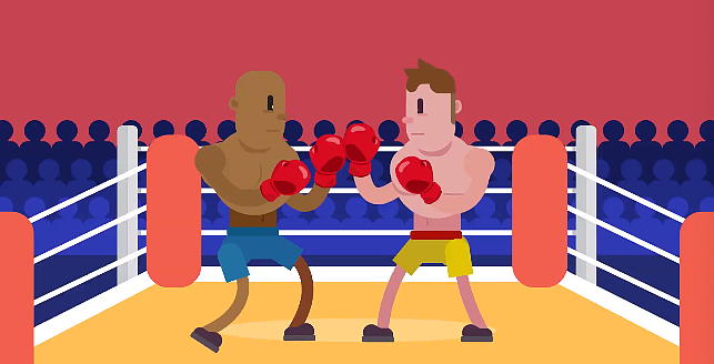 人物拳击无关节动画