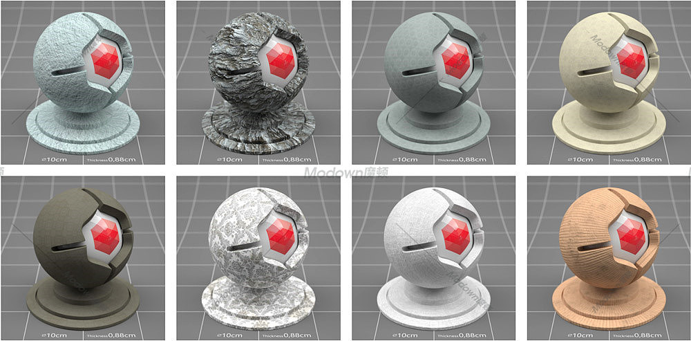 135个C4D Redshift渲染器2K高清rs材质预设（图ZMTkwNTA2NDcy） - 其他三维 - 站酷设计师Modown魔顿原创素材 - 站酷ZCOOL