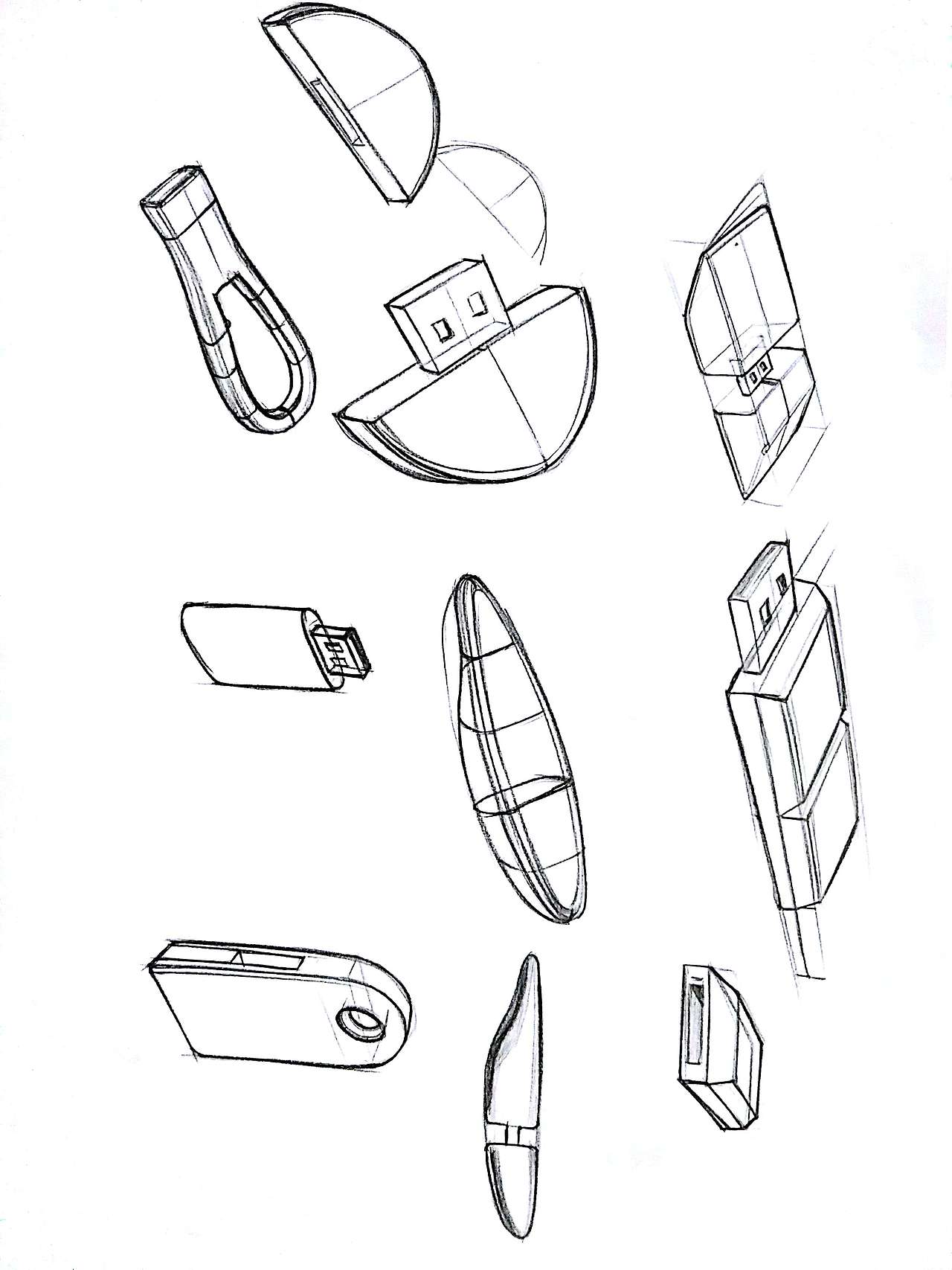 手绘集训倒角加u盘造型110