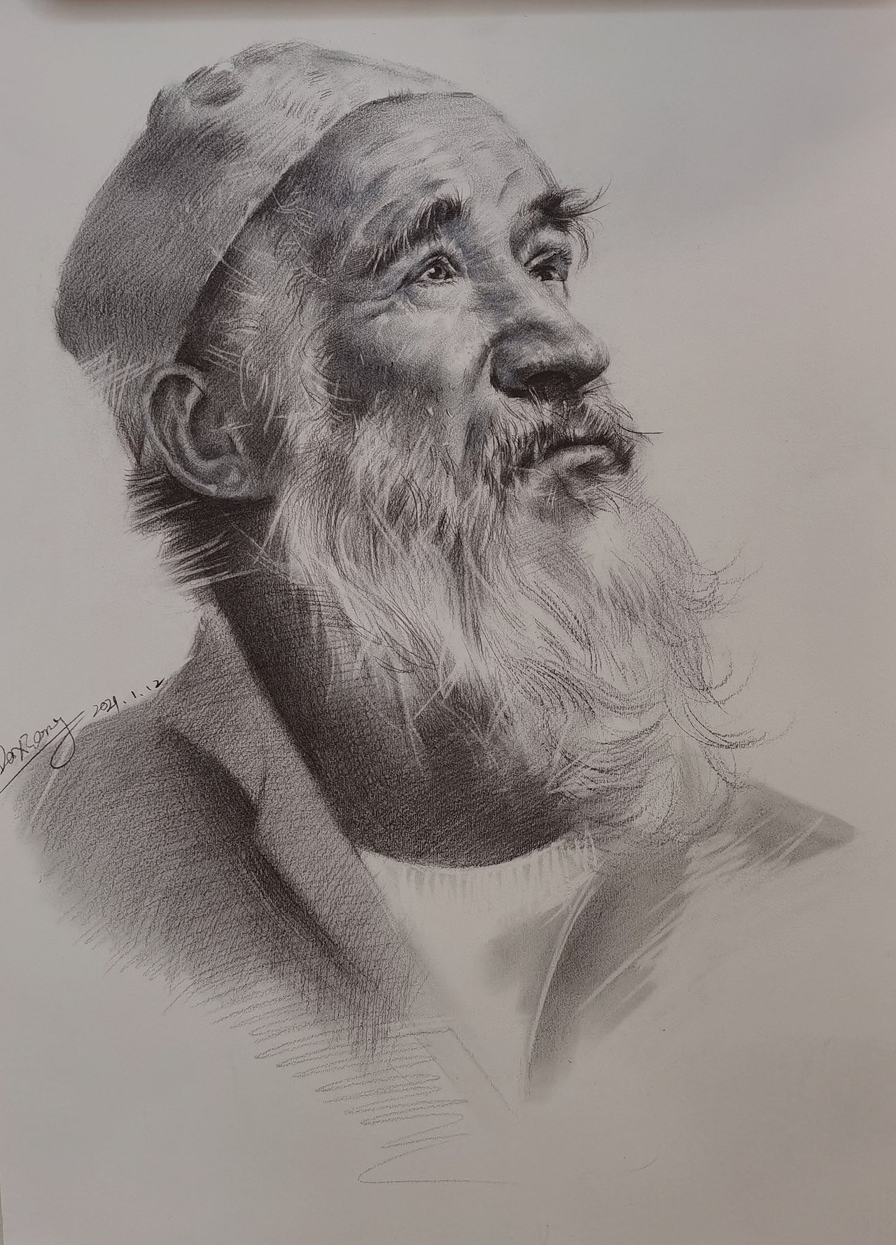 老年素描头像合集