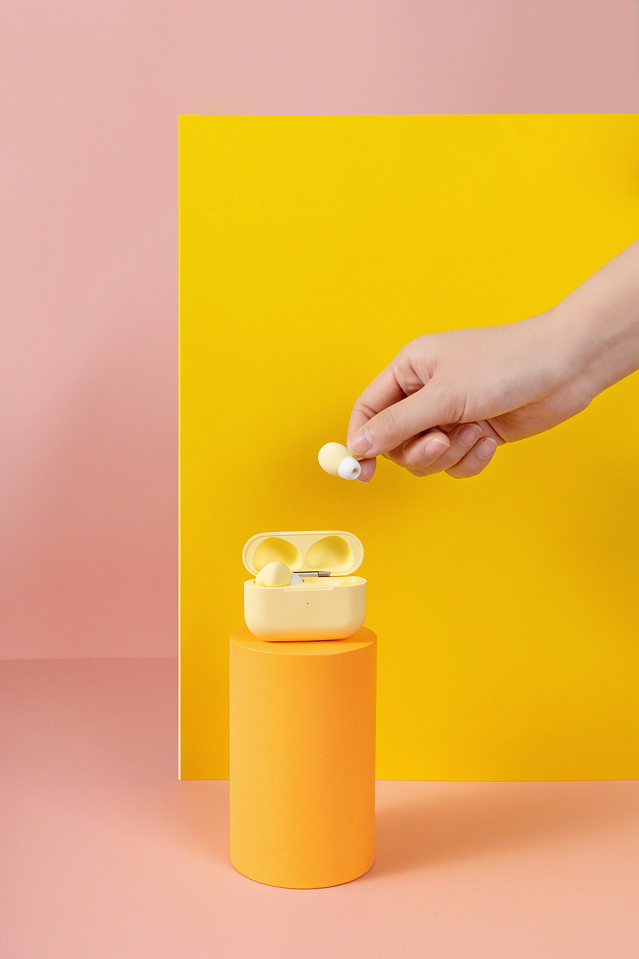 马卡龙色系耳机