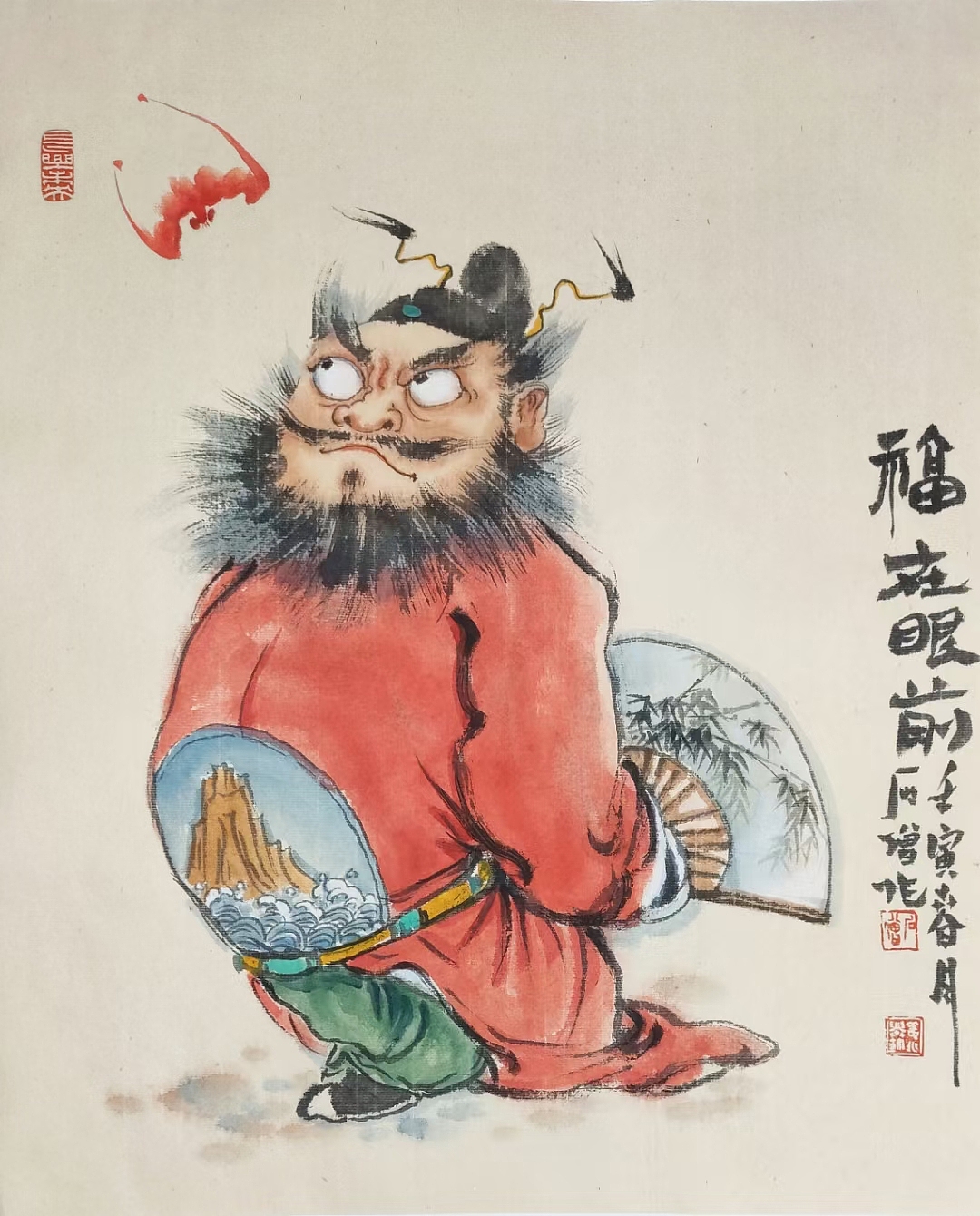 水墨人物画家石僧(姜兆兴)