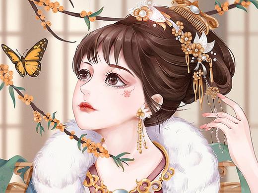 古风女子插画