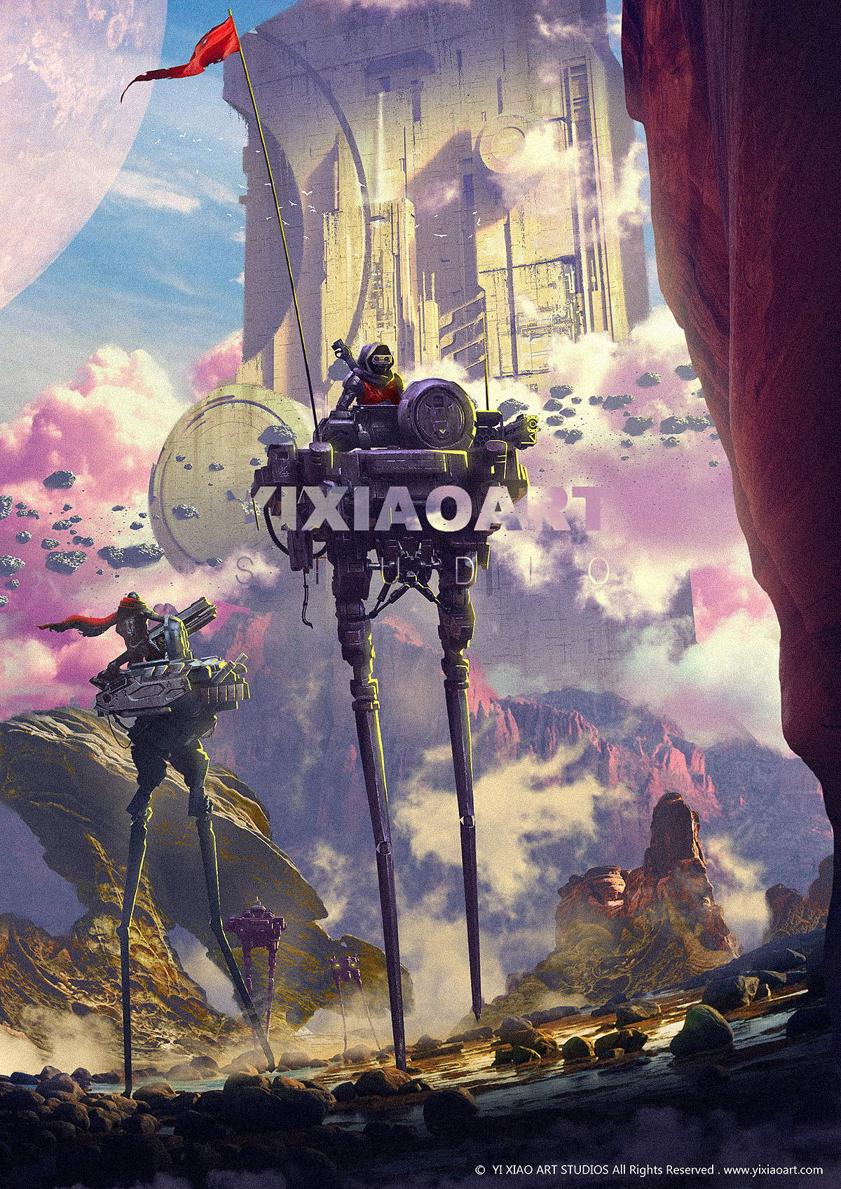 《高脚骑士》- 及近期的一些科幻创作（图ZOTkyMzI5NTI=） - 艺术插画 - 站酷设计师小毅哥哥Owen原创素材 - 站酷ZCOOL