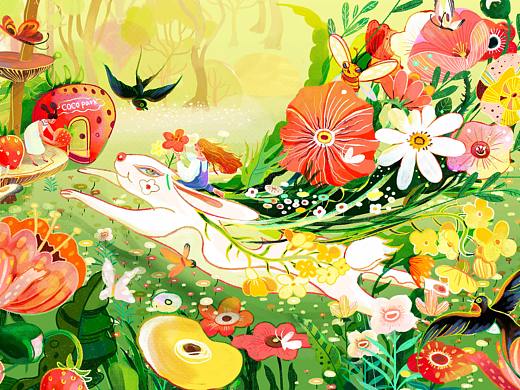 星河world coco park 2021年春季活动插画