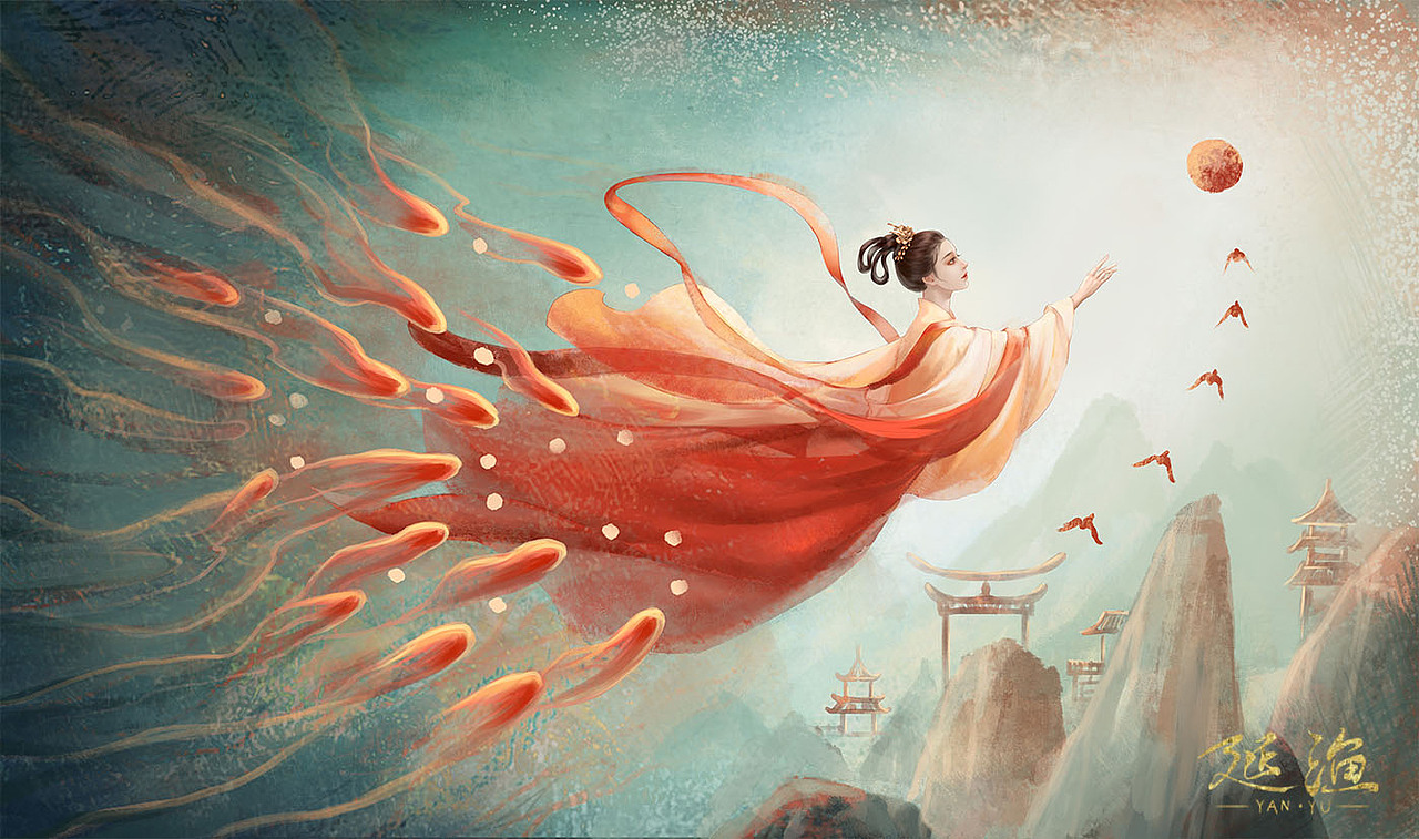 古风插画（图ZMjU1NjA3NTM2） - 商业插画 - 站酷设计师延渔原创素材 - 站酷ZCOOL