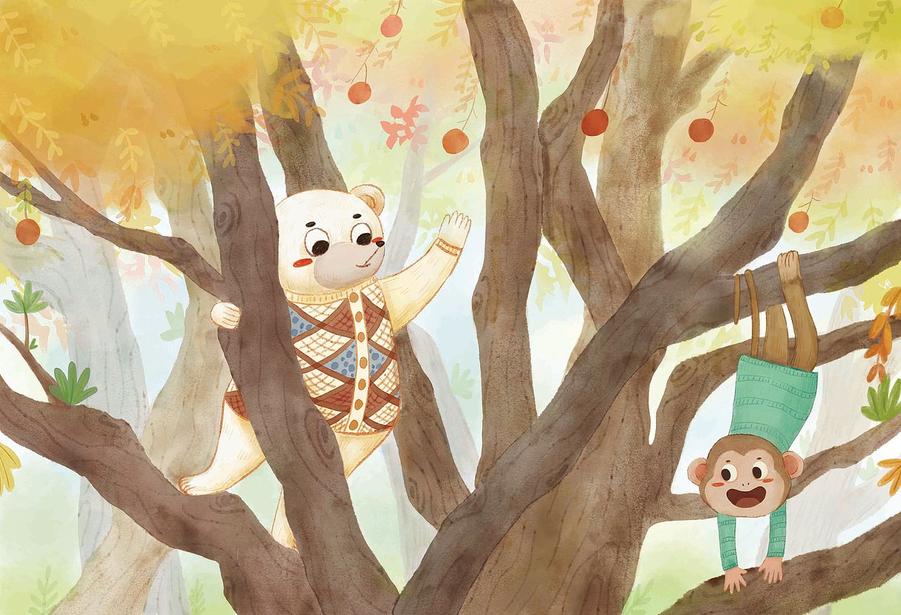 儿童插画绘本-《一起出去玩吧》（图ZMzUwNjQzOTE2） - 商业插画 - 站酷设计师爱画画的南溪原创素材 - 站酷ZCOOL