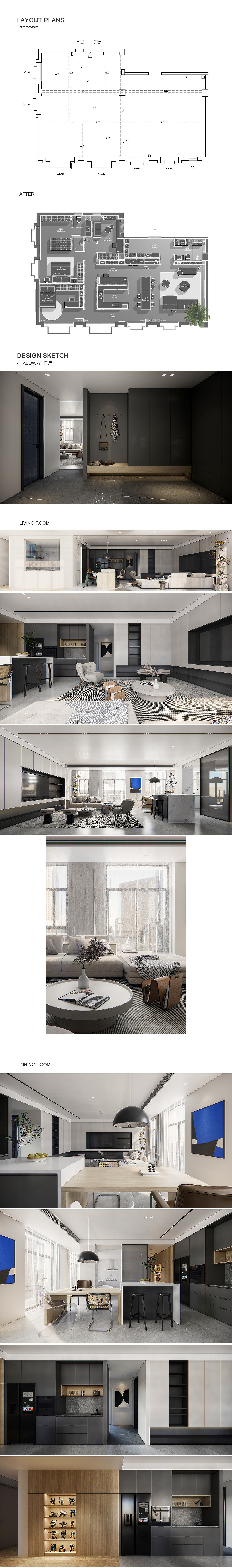 住宅设计 | 永不过时的黑白调,塑造刚柔并济的空间