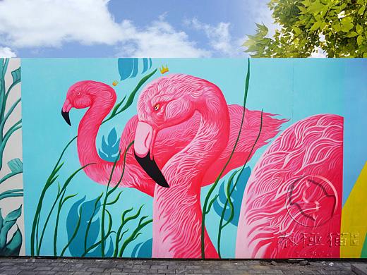 泰极猫墙绘重磅打造大型网红墙打卡圣地(一)