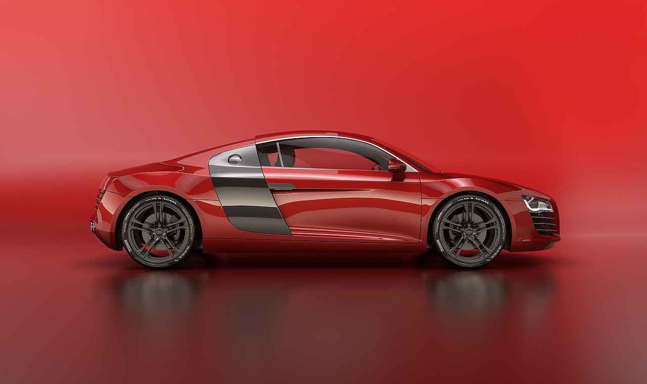 Audi-R8 渲染练习作品