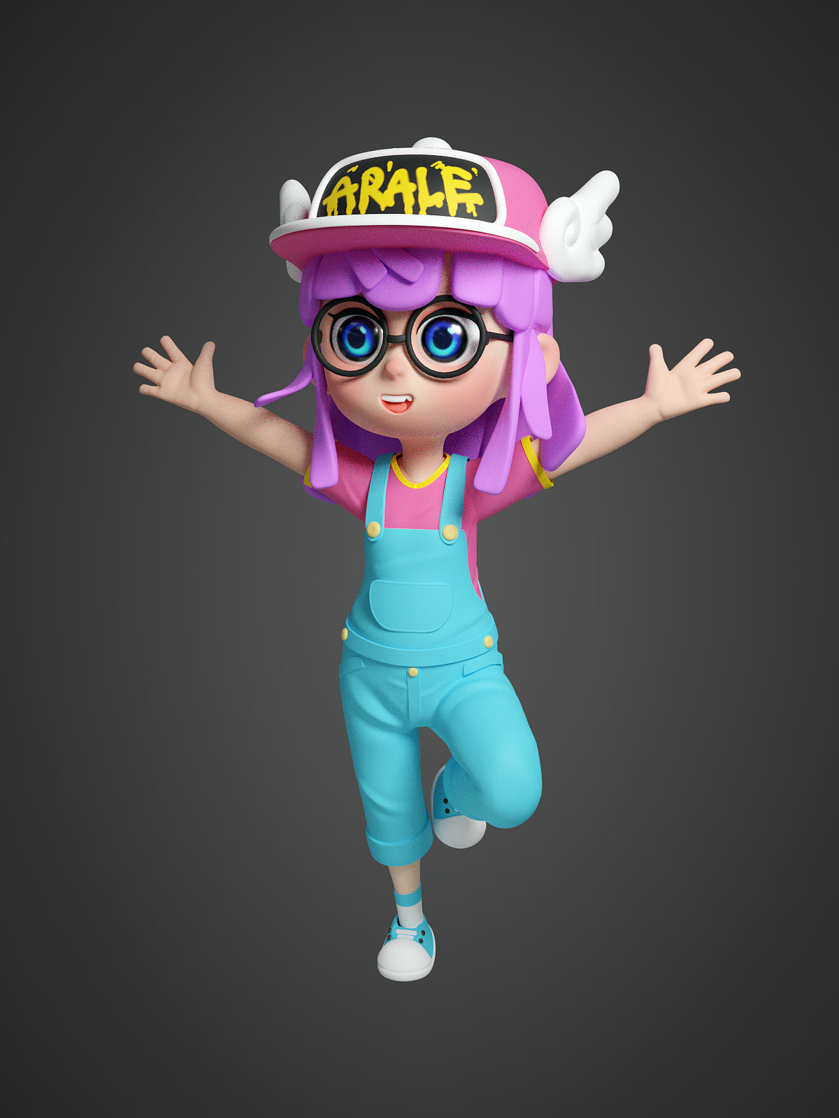 小小3d练习-阿拉蕾|三维|人物/生物|fiveme_原创作品-站酷(zcool)