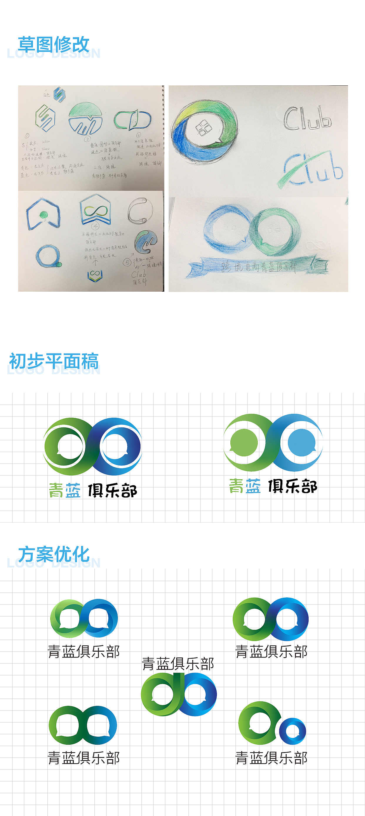 电商logo设计--青蓝俱乐部（已商用）（图ZMTU5MTU0ODY0） - Logo - 站酷设计师小师妹呦原创素材 - 站酷ZCOOL