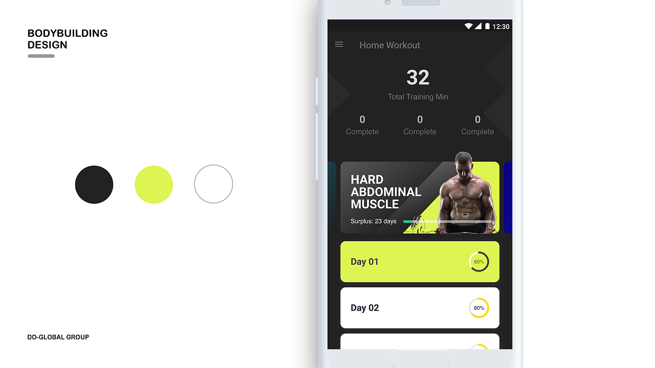 body-building 主视觉风格设计方案