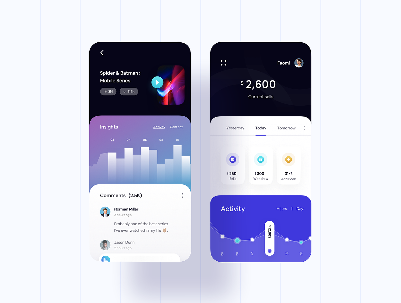 MEGA一款电子书城听书阅读APP界面设计附源文件