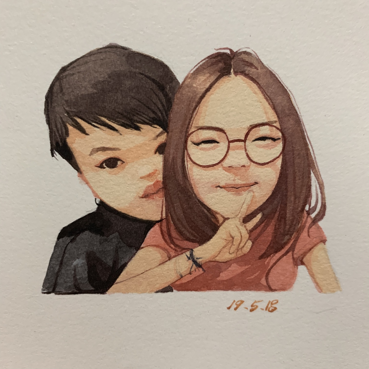 半写实人物水彩漫画