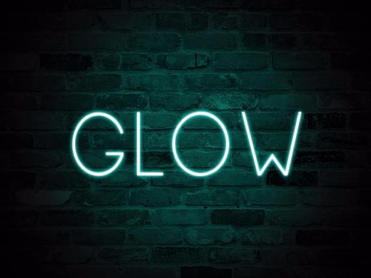 灯管字体发光效果