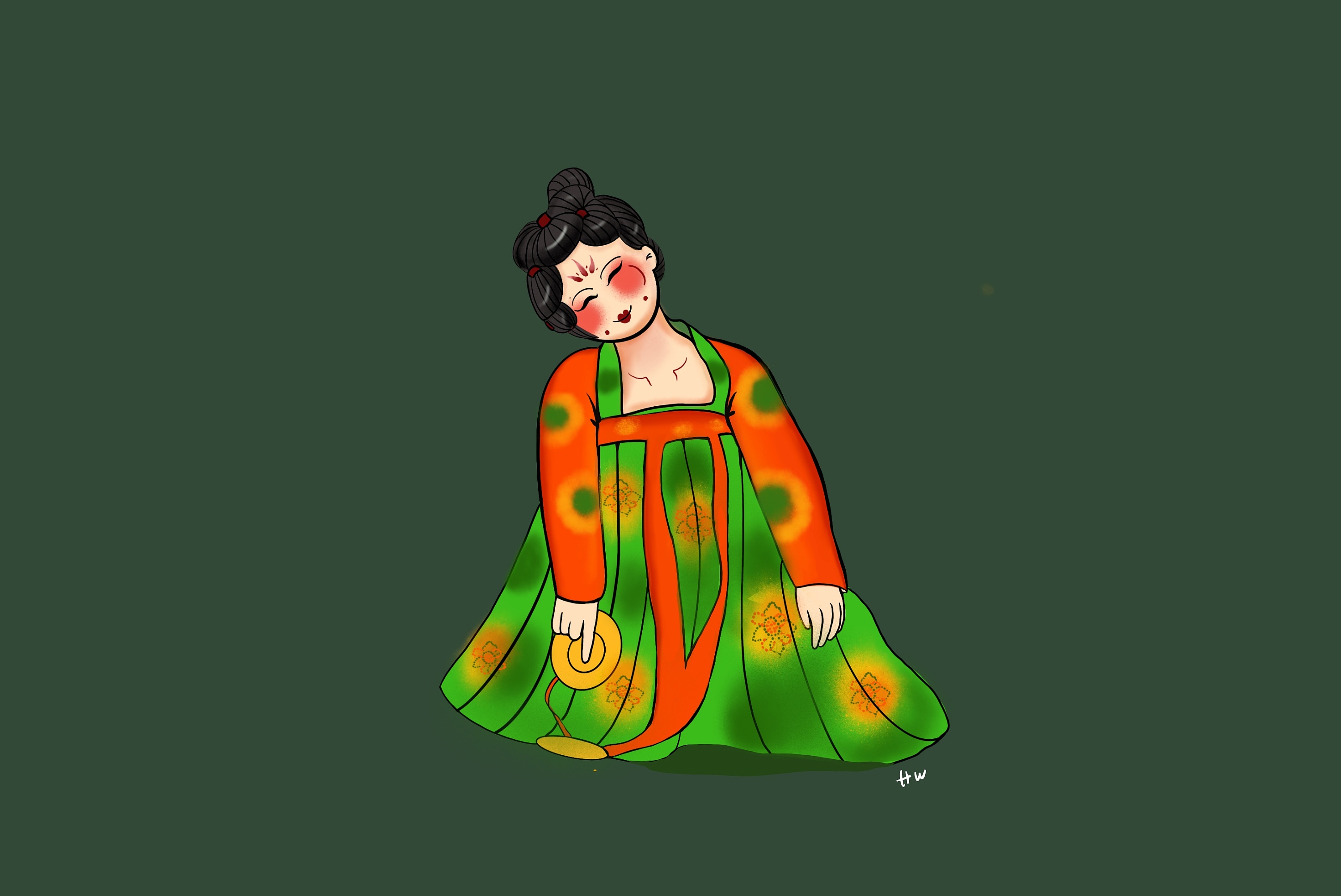 河南春晚《唐宫夜宴》原创插画