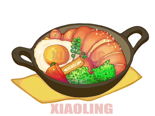 手绘菜单—面包锅