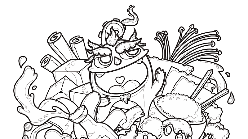 餐饮品牌VI设计-好食冒 餐饮IP设计