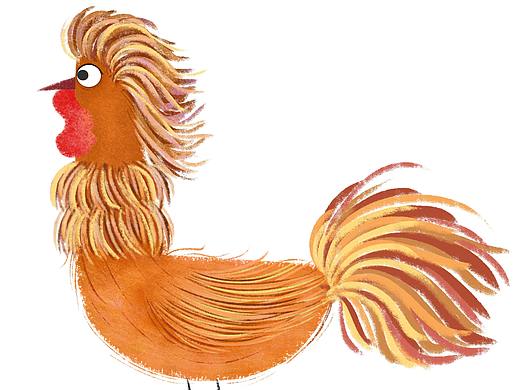 插画金鸡报喜（个人主页-ZNTc2MTQwNTY=） - 儿童插画 - 站酷设计师小北北未央原创素材 - 站酷ZCOOL