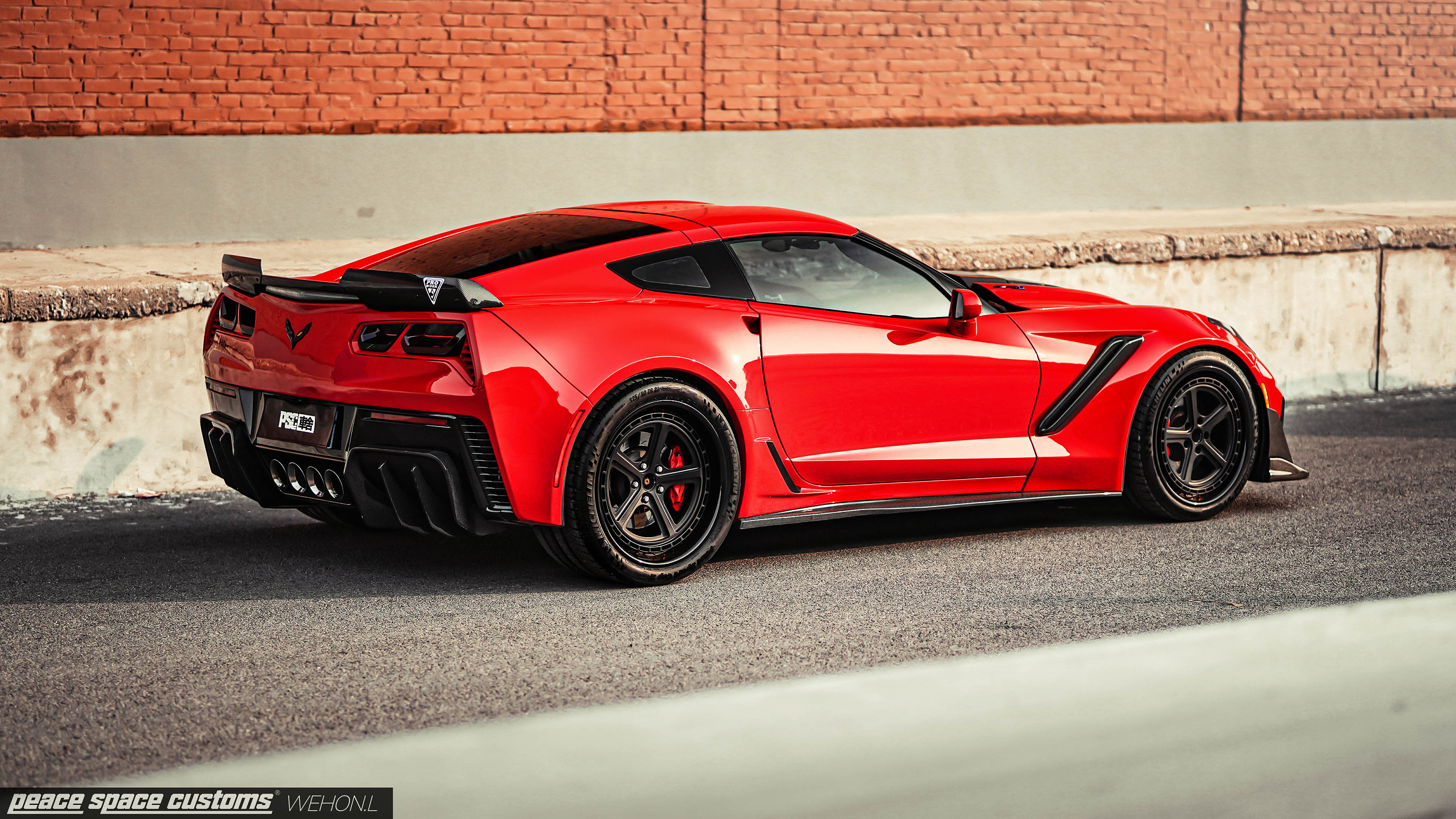 汽车摄影:雪佛兰 科尔维特c7 双车