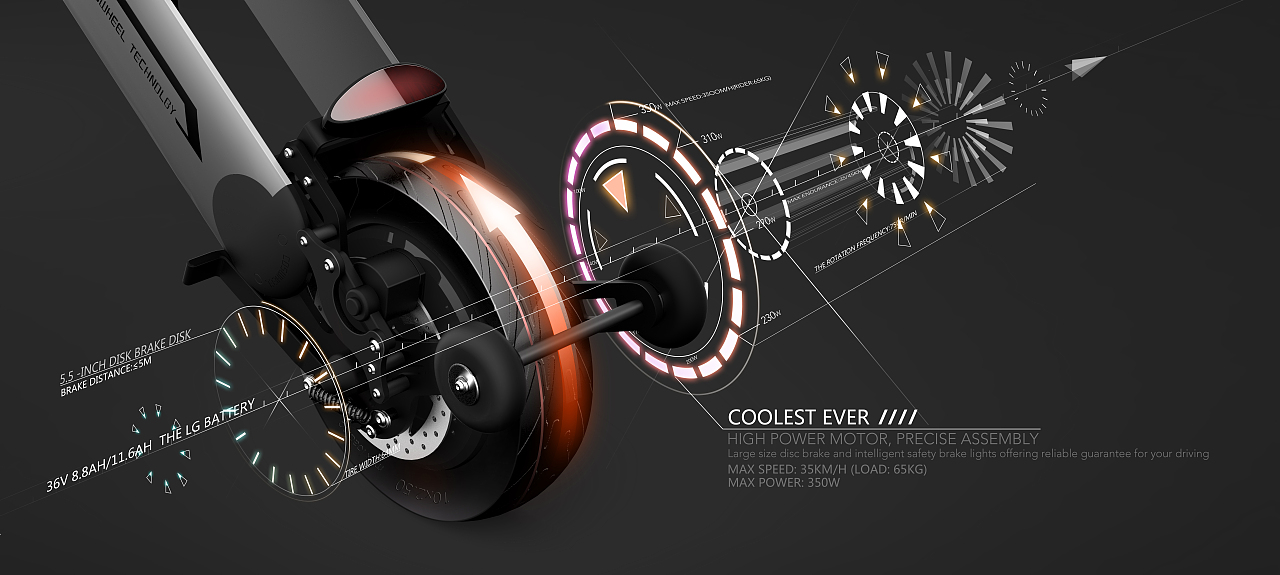 COSWHEEL A-ONE X折叠电动车（图ZODkwODQ2NDg=） - 交通工具 - 站酷设计师jinrixuetu原创素材 - 站酷ZCOOL