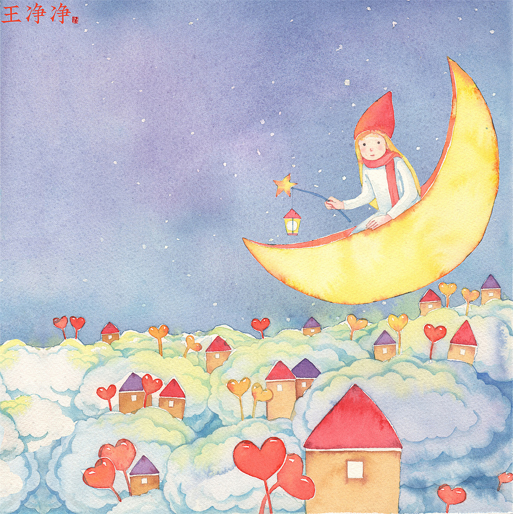 为《阅读训练》系列图书提供的水彩封面插画