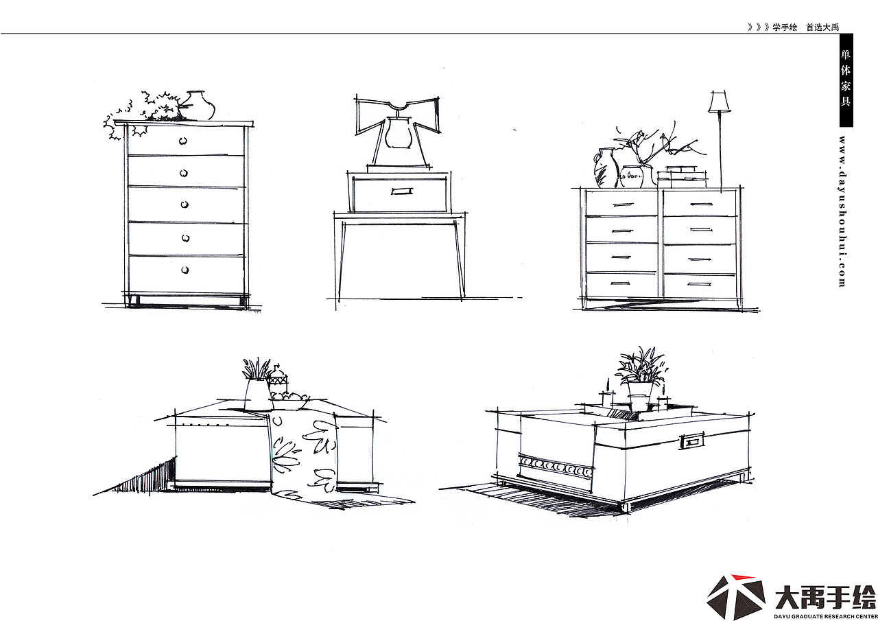 室内线稿图|空间|家装设计|爱手绘大禹_原创作品-站酷zcool