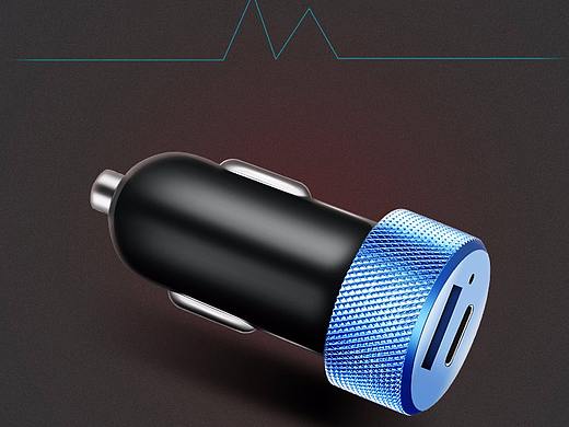 COOLSELL详情页 车载充电器 科技大气