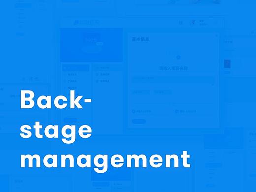 Back- stage management — BP编辑工具