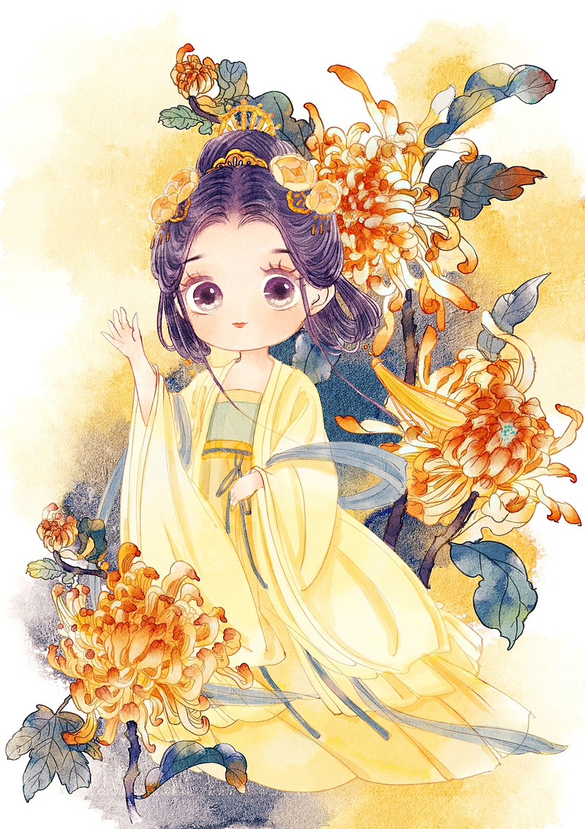 十二花神（图ZMzIwNTA4Nzc2） - 商业插画 - 站酷设计师瑶背背原创素材 - 站酷ZCOOL