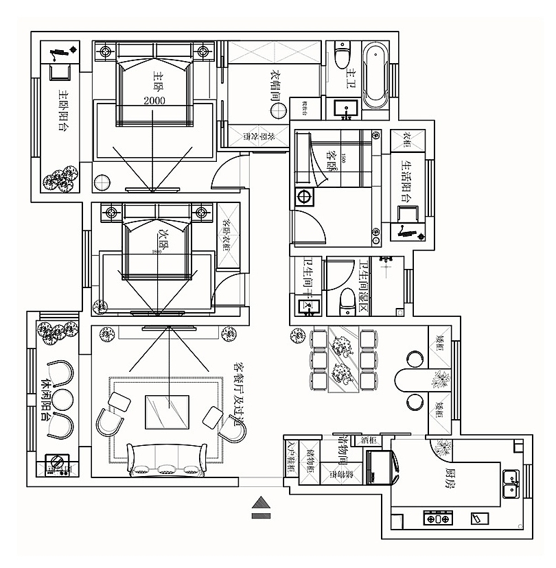 郑州正商城116平三室两厅简欧风格，赏析温馨与浪漫的爱情之家（图ZOTE5OTI4MDg=） - 家装设计 - 站酷设计师美巢设计蒋艳斌原创素材 - 站酷ZCOOL