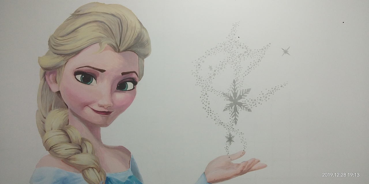 爱莎|其他|墙绘/立体画|大东哥的大 - 原创作品 - 站酷 (zcool)