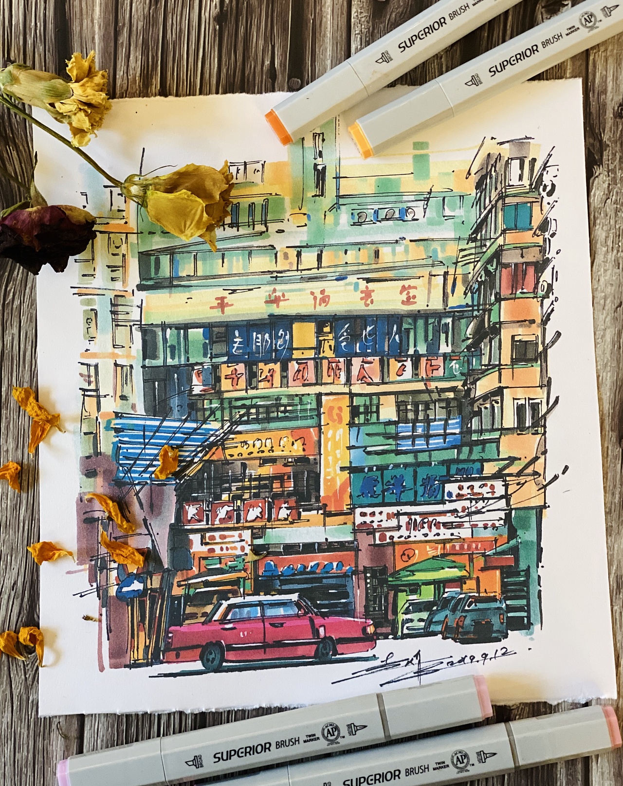 2019城市街景马克笔创作集合|纯艺术|绘画|赵航马克笔 - 原创作品 - 站酷 (ZCOOL)