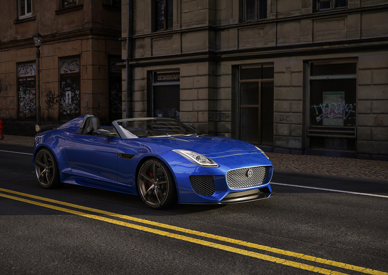 捷豹jaguarftypekeyshot汽车渲染