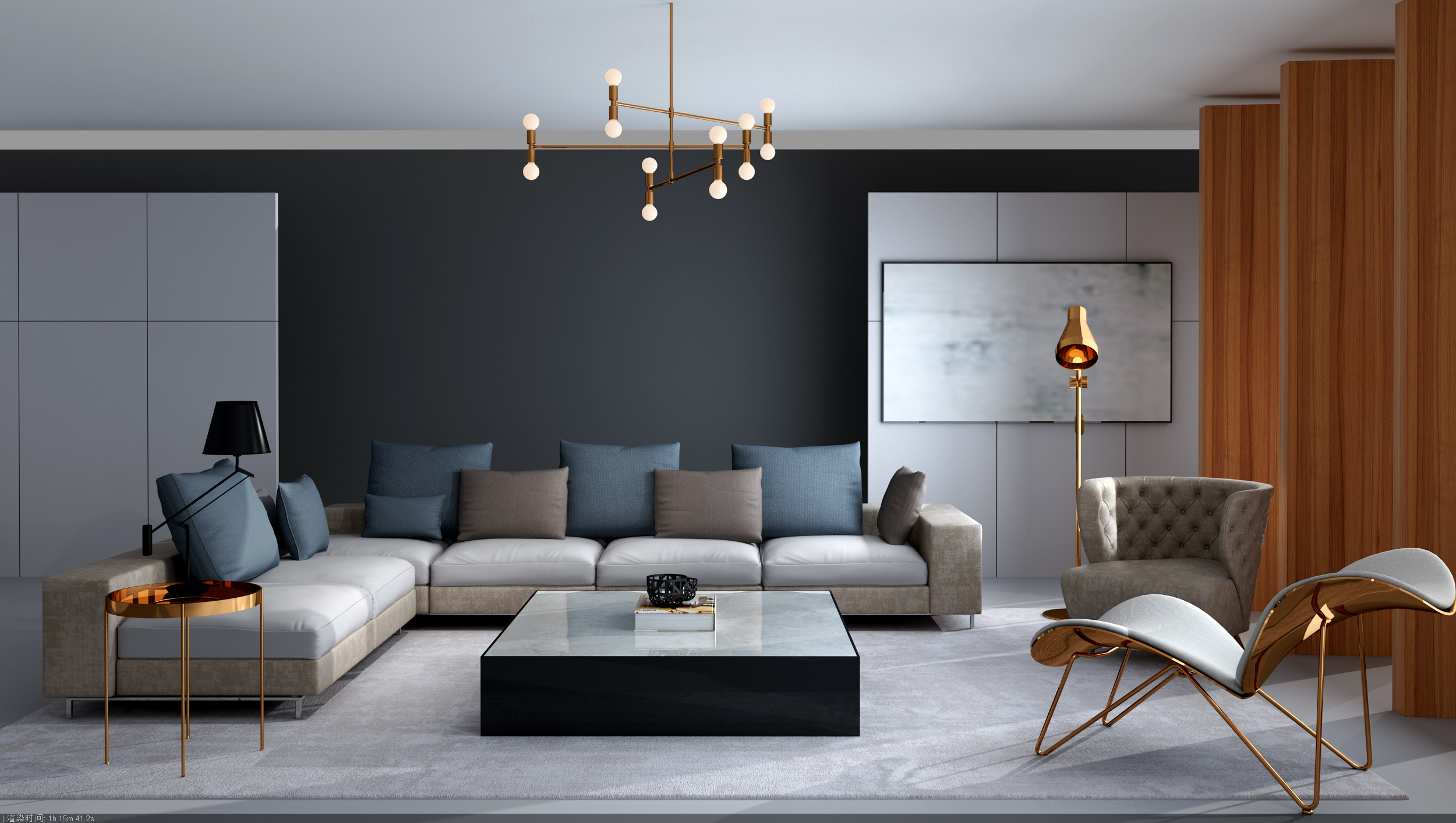 御湖半山效果图|空间|家装设计|小路华 - 原创作品 - 站酷 (zcool)