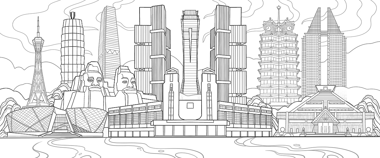 新国风国潮城市地标建筑插画合集（图ZMzcyNDYzMjEy） - 商业插画 - 站酷设计师烟雨韶华原创素材 - 站酷ZCOOL