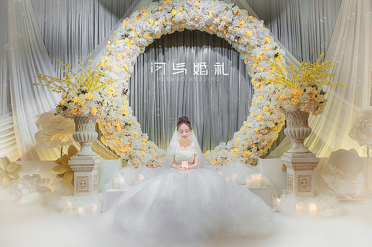 河马婚礼｜西式婚礼（灰色＋黄色）（图ZMTM4NjE0OTc2） - 人文/纪实摄影 - 站酷设计师河马婚礼原创素材 - 站酷ZCOOL
