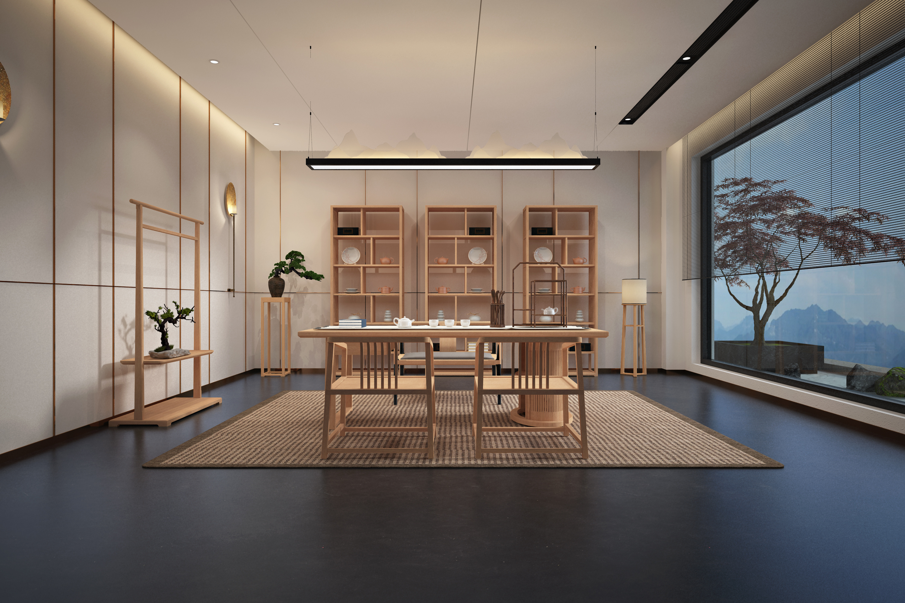 中式美学 · 茶艺空间|空间|室内设计|Zwxy - 原创作品 - 站酷 (ZCOOL)