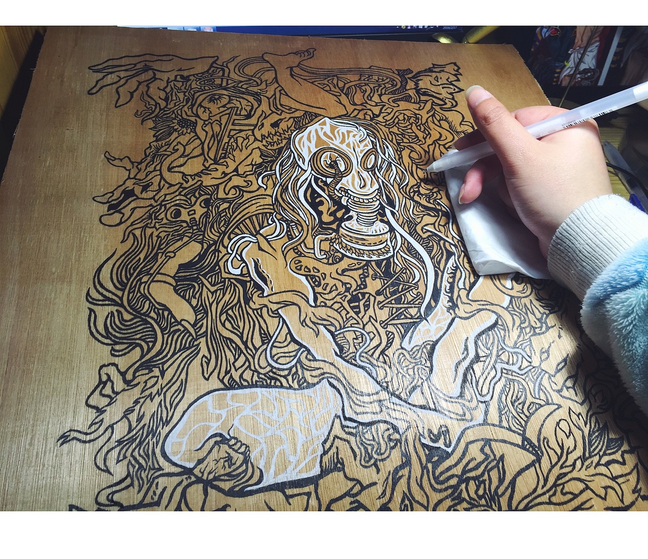 小飞的木板画—【霾】1.0