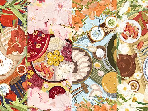 「寻找消失的年味」毕业设计衍生插画