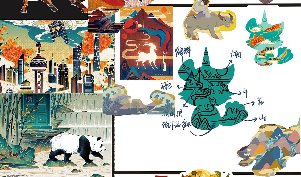 为地产公司做的各类设计过程稿和头脑风暴（图ZMjAwMDE1MTA4） - 创作习作 - 站酷设计师Seventeen曲寒冰原创素材 - 站酷ZCOOL