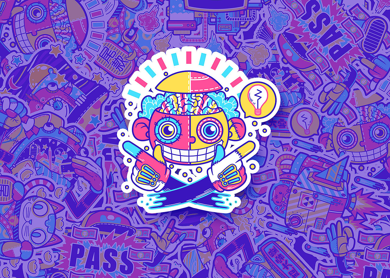 英特尔创意设计PC贴纸设计——好运来袭（修改配色版）