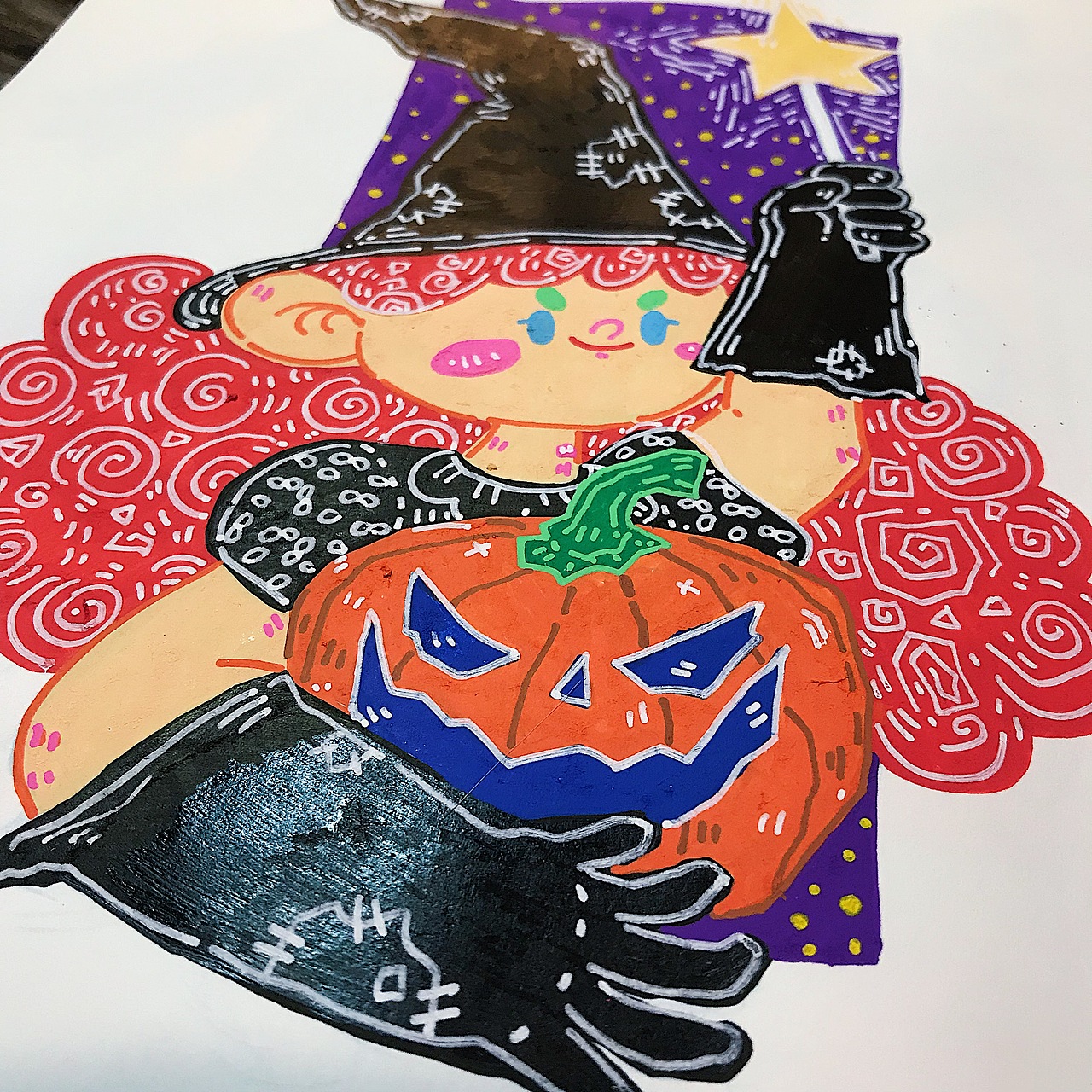 鸡翅笔下五颜六色的女孩子们——丙烯马克笔儿童装饰画(图ZMTc1NzQxODAw) - 儿童插画 - 站酷设计师板鸭鸡翅原创素材 - 站酷ZCOOL