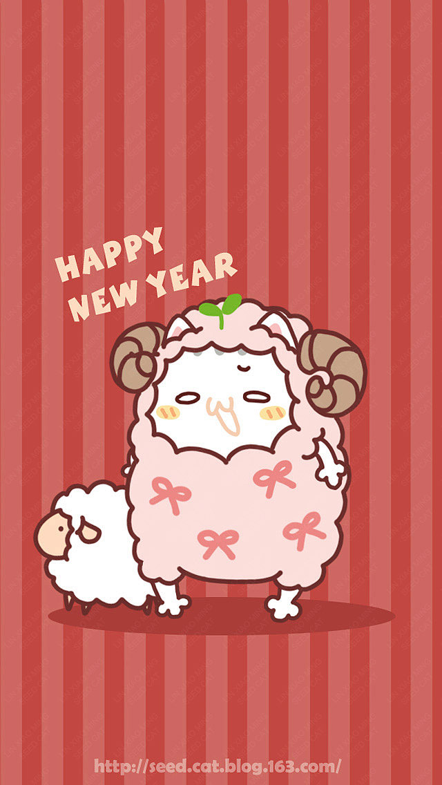 亲，你手机缺新年壁纸吗（图ZMjQzMDkxMjg=） - 商业插画 - 站酷设计师种子猫原创素材 - 站酷ZCOOL