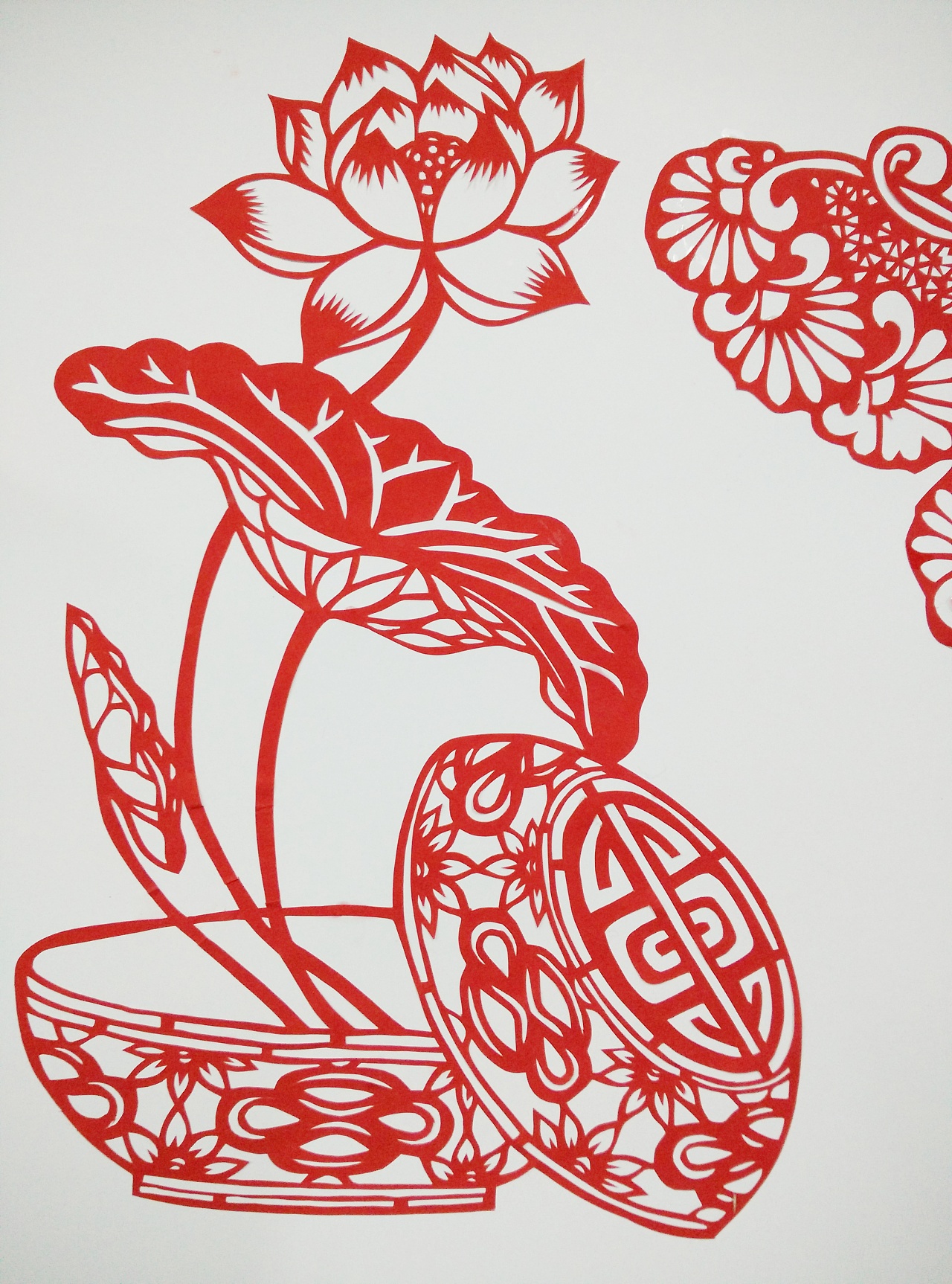 中国传统花草艺术手工剪纸的做法作品 惟妙惟肖的长寿花剪纸详细步骤╭★肉丁网