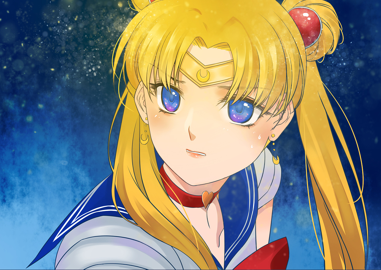 用自己的画风画水兵月