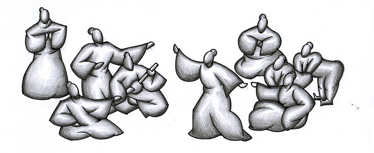 《古代体育运动》第二版 浮雕草图