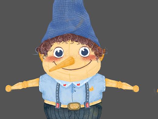 木偶人（个人主页-ZNDEzNjI5NDg=） - 儿童插画 - 站酷设计师爱吃土豆的逗逗原创素材 - 站酷ZCOOL