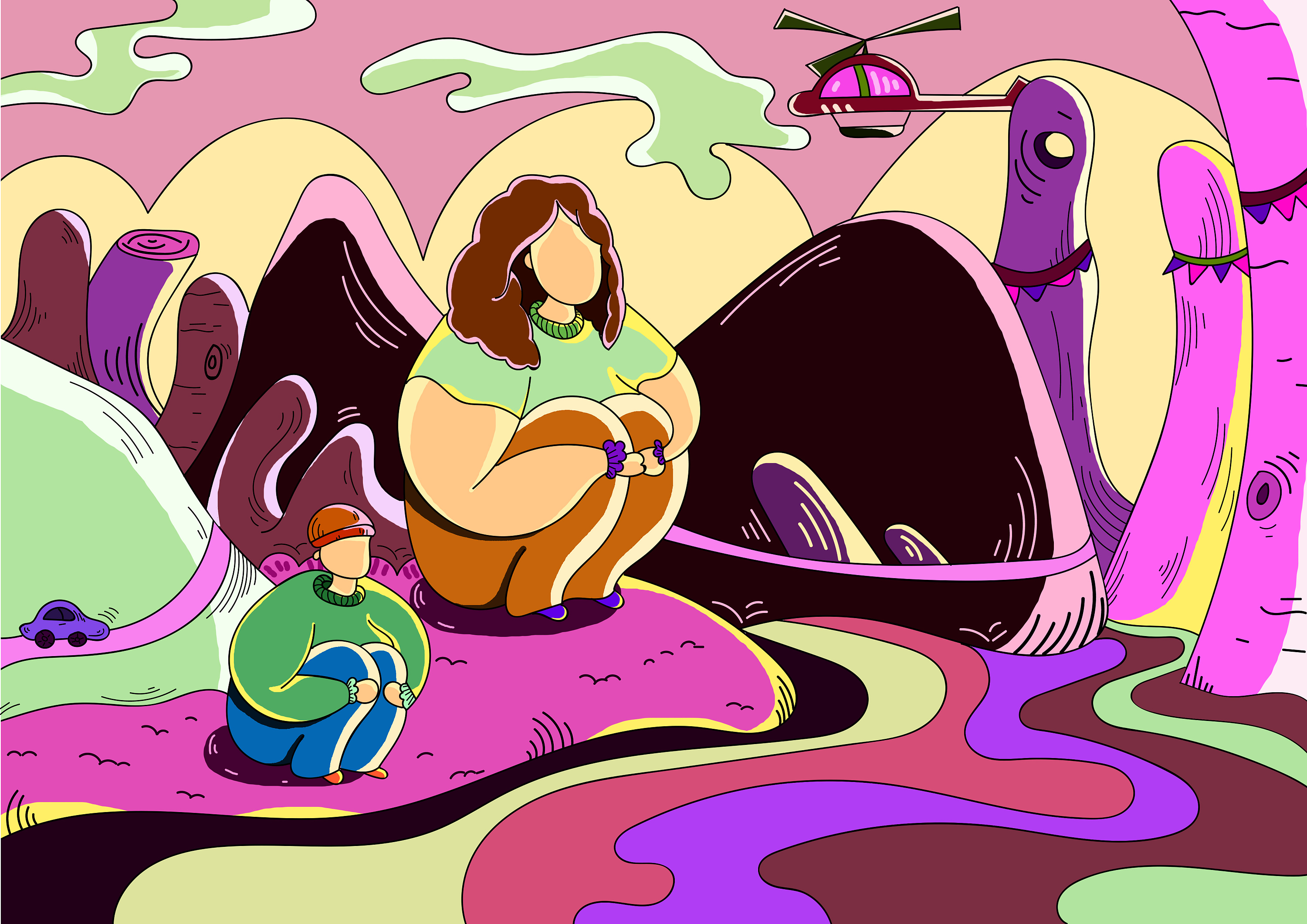 童趣|插画|艺术插画|长蘑菇的没有 - 原创作品 - 站酷 (zcool)